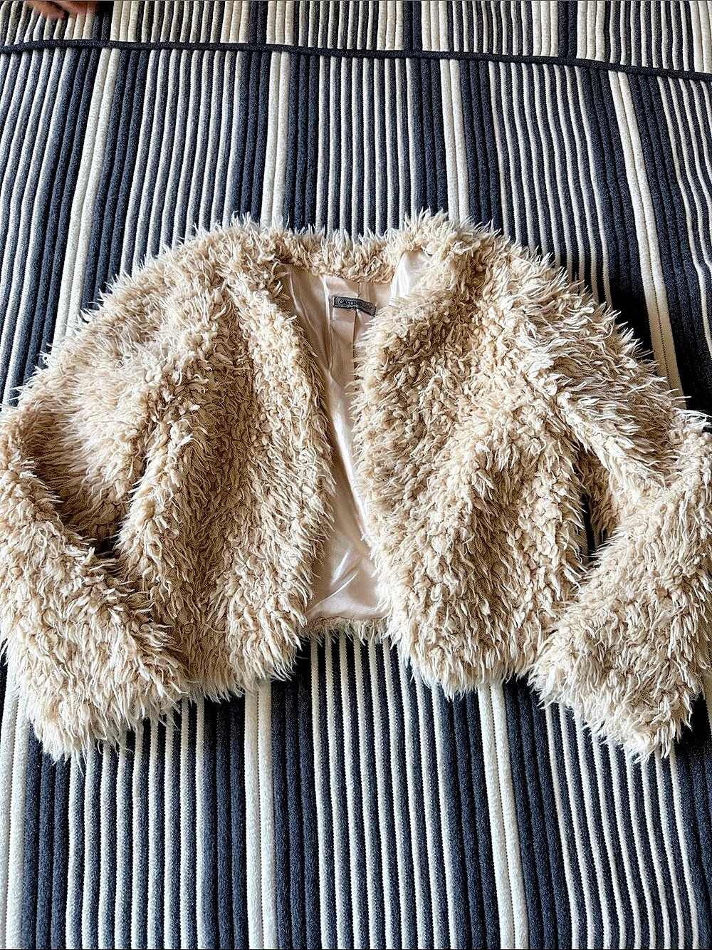 Casting Sway Cream Teddy Jacket Like New